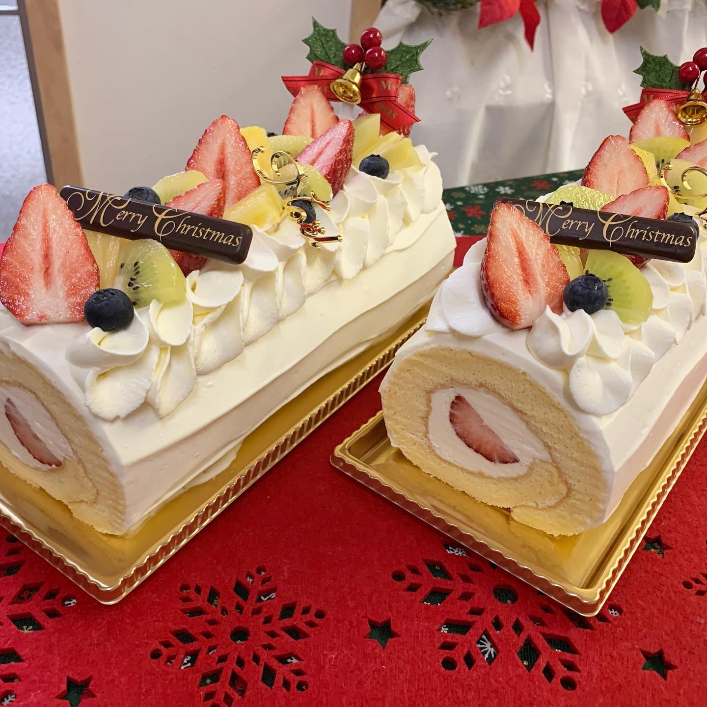 フルーツクリスマスロール オーダーケーキの店カプリスイーツ 前橋市富士見町